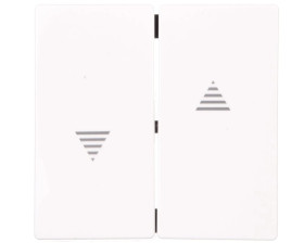 Merten System M Klawisz podwójny łącznika żaluzjowego z symbolem ,strzałka, czysta biel MTN432425