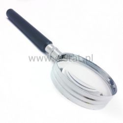 Lupa ręczna 90mm 2x met / plastik