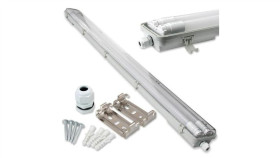 Oprawa Sufitowa Hermetyczna 120Cm Lampa 230V Z Tubami Led 2X36w (Szklane)...