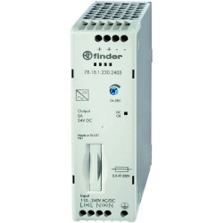 Finder 78.1B.1.230.2403 Rail PSU 24V DC 5A 110W adjustable voltage 24-28V DC