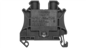 Złączka Szynowa Przepustowa 2-Przewodowa 6Mm2 Czarna Ex Ut 6 Bk 3045208 /50Szt./