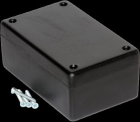 ABS enclosure, (L x W x H) 104 x 66 x 33 mm, black (RAL 9005), IP54, 1594CSBK