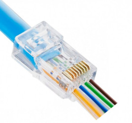 WTYK RJ45 8P8C KAT.6 PRZELOTOWY