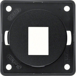 Integro Flow Płytka nośna pojedyncza do gniazd modularnych AMP czarny połysk 9455705