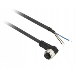 Złącze kątowe M8 3-pinowe z kablem 2m, XZCP0666L2