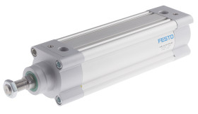 Siłownik pneumatyczny z tłoczyskiem skok: 160mm Festo Ø 63mm dwustronnego działania Action 353.1mm Amortyzacja