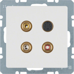 Gniazdo 3xCinch S-Video śnieżnobiały aksamit Q.1 3315326089