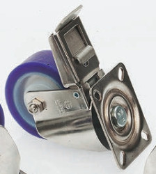 Koło samonastawne średnica kabla 125mm Płyta LAG 300kg wysokość całkowita 162mm