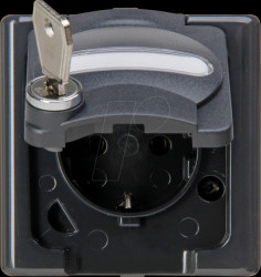 103415000 BLUE ELECTRIC - Schutzkontakt-Steckdose mit Schloss, anthrazit