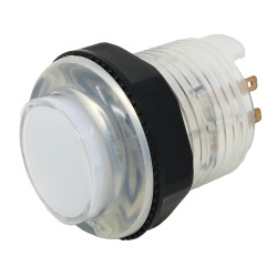 Arcade Button with LED - 30mm Translucent Clear