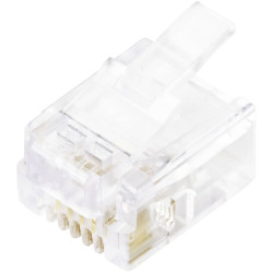 TruComponents 240064 Modular Plug, straight,6P4C RJ45