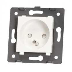 Livolo BIAŁY WKŁAD GNIAZDA ELEKTRYCZNEGO 16A FRENCH (BOLEC) Livolo-WG-71FR-61