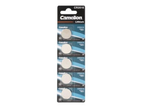 Camelion CR2016 Button Cell - 3V - 85mAh - Pack of 5