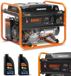 Zestaw agregat prądotwórczy 5.0kw + 2x olej SAE 10W-30 (GDA 6500) DAEWOO