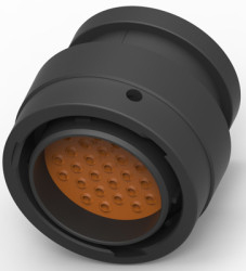 Socket, 31 pole, straight, black, HDP26-24-31PE-L017