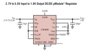 8A, Low V DC/DC µModule (Power Module) with Tracking, Margining, Multiphase and Frequency Synchronization