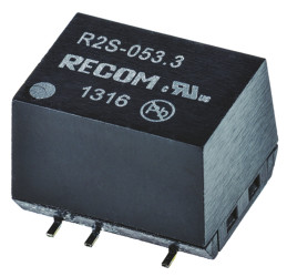 Przetwornica DC-DC, 2W, Uwe 4,5 → 5,5 V DC, Uwy 3.3V dc, Iwy 606mA, Recom
