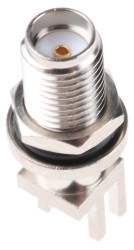 Złącze koncentryczne Montaż na panelu Żeński 50Ω typ złącza Złącze SMA 0 to 6GHz Lutowane