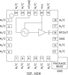 VCO SMT w/Buffer Amplifier, 5.0 - 5.5 GHz