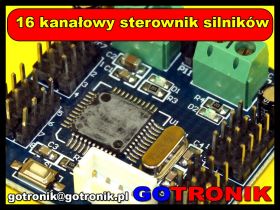 16 kanałowy sterownik serwo silników + interfejs USB
