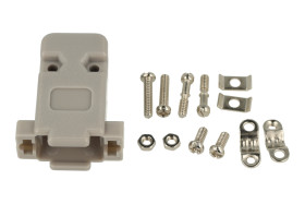 Obudowa złącza; D-Sub; Canon 9p HQ; 9 torów; proste; szary; plastik; skręcane; Oupin; RoHS