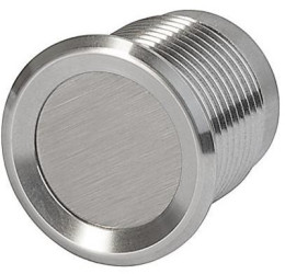 Piezo switch, On-Off, mounting Ø 22 mm, unlit, stainless steel, IP67, 1241.3993