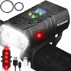Lampa rowerowa 4T6 Przód/Tył USB Zestaw, TRIZAND