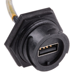 Kabel USB Złącze A USB A Złącze B USB A dł. 2m Przewód przedłużający USB USB 2.0 kolor: Czarny