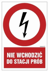 ZNAK - HC005 Nie wchodzić 70 x 105 cm PN - Płyta 1mm