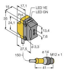 Czujnik światłowodowy Turck QS18VP6FPQ5 3069869 1 szt.