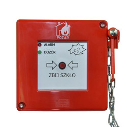 ROP-A z młoteczkiem 2xLED czerwona migająca/zielona, styki XY, W0-ROP-A M1/2K XY CB Z/3 (DOZÓR)