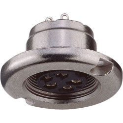 Binder 09-0044-00-07 Female 5-8mm Panel Mnt 7 Pin with Solder Termination