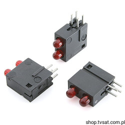 Dual-LED-Red-in-Case Dual LED 3mm Red in Case THT DIALIGHT