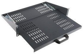Pólka szafy serwerowej CAMDENBOSS 2 Utyp: Pólka szafy serwerowejmaks. obciążenie: 10kg Stal Czarny 446mm 280 mm