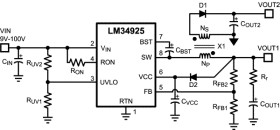 7.5-100V Wide Vin, 100mA Integrated Secondary Bias Regulator for Isolated DC/DC Converters