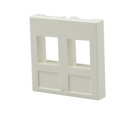 Adapter keystone podwójny 2M 45x45 biały Mediabox