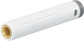 4 mm socket, crimp connection, 1.0 mm², mounting Ø 8 mm, white, 64.2063-29