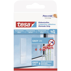 tesa 77733-00000-20 Adhesive Strips transparent 8pcs barely visible removable
