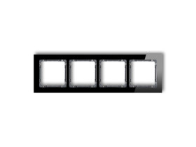 DECO Ramka 4 poczwórna uniwersalna - efekt szkła (ramka: czarna: spód: grafitowy) czarny 12-11-DRS-4 KARLIK