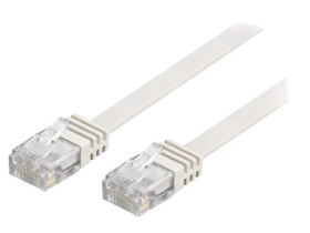 F.U/UTP6-CU-100WH Patch cord U/UTP 6 linka Cu PVC biały 10m 32AWG