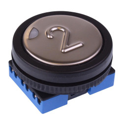 LPI5112R1K21702 APEM '2' Red 12V illuminated Large Actuator Push Button Switch IP53