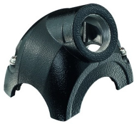 Hood, size Han-Yellock 60, die-cast aluminum, M25, angled, push button locking, IP65/IP67, 11133001601