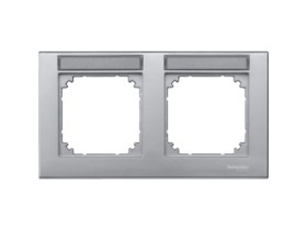 MERTEN M-PLAN Ramka 2 podwójna pozioma z polem opisowym aluminiowy MTN472260 SCHNEIDER ELECTRIC