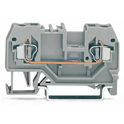 WAGO 280-901 5mm 2-cond. Front Entry Through Terminal Block Grey