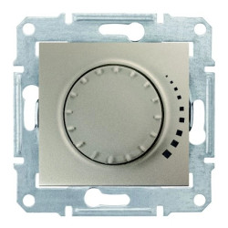 Sedna Ściemniacz obrotowo-przyciskowy z funkcją łącznika schodowego 60-500VA satyna SDN2200568