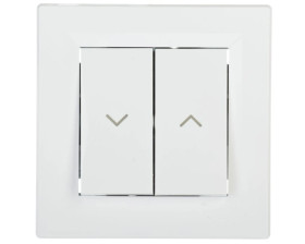 Przycisk Asfora żaluzjowy biały z ramką EPH1300121