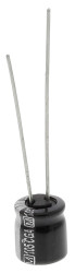 Kondensator 10μF 50V dc Radialny, Otwór przelotowy Panasonic roztaw: 2.5mm 6.3 (Dia.) x 7mm