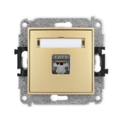 ICON Mechanizm gniazda komputerowego pojedynczego 1xRJ45, kat. 5e, ekranowane, 8-stykowy złoty 29IGK-1e