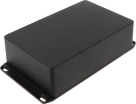 Aluminum die cast enclosure, (L x W x H) 188 x 119 x 56 mm, black (RAL 9005), IP54, 1590DFLBK