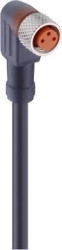 Kabel konfekcjonowany M8 jednostronnie zakończony 4-pinowy złącze żeńskie kątowe samoblokujące gwintowane PVC RKMWV 4-07/10 M